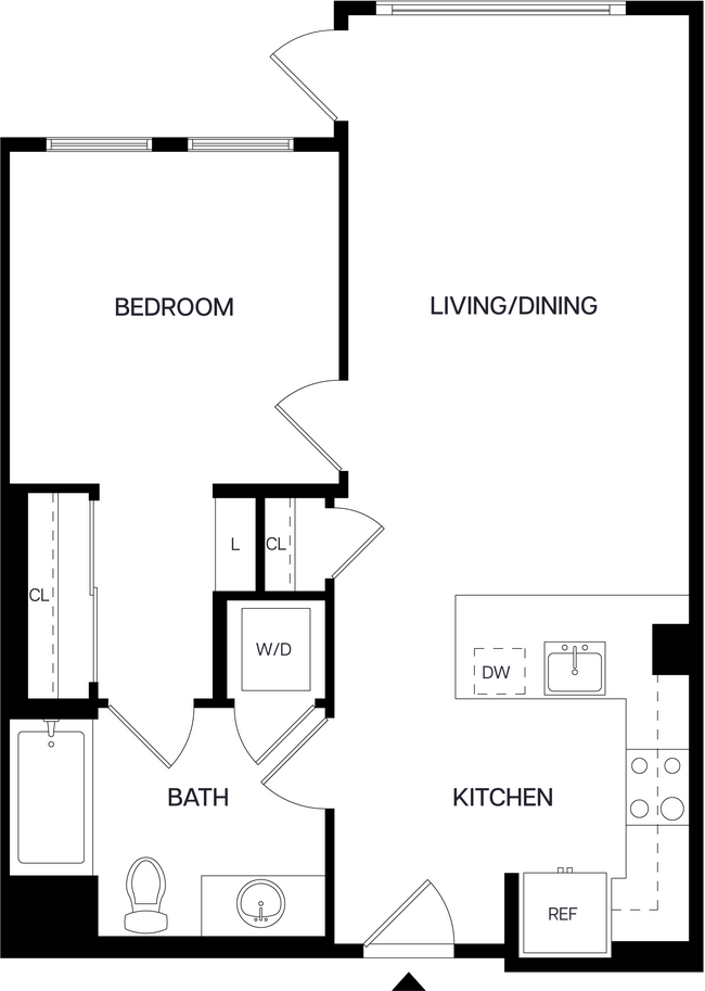 1 Bed/1 Bath-A7 BMR 625 floor plan
